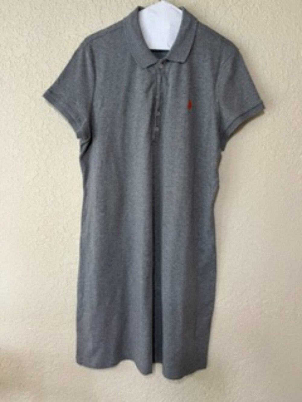Polo Ralph Lauren XL Cotton Dress Gray Short Sleeve EUC (#2116)